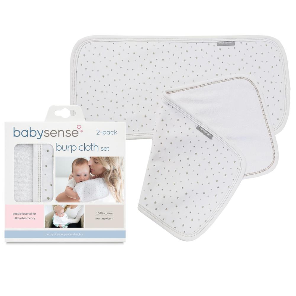baby sense burp cloth set (2-pack)