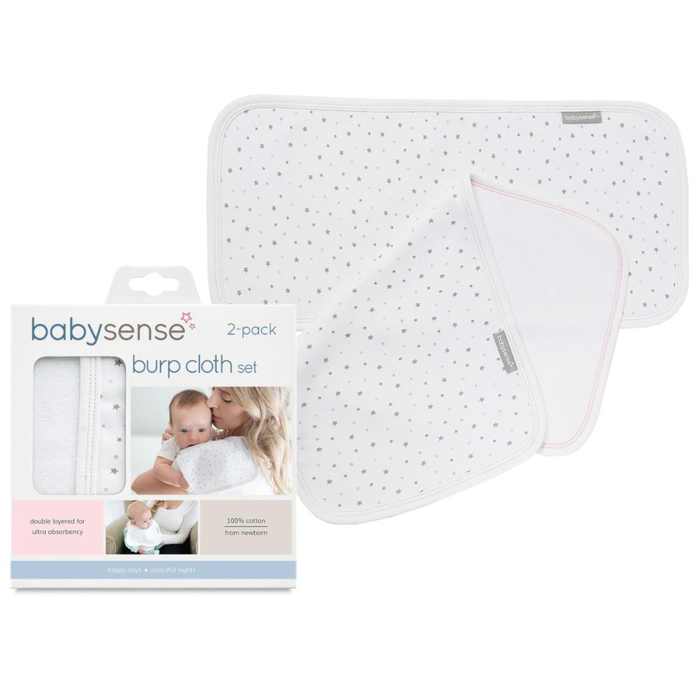 baby sense burp cloth set (2-pack)