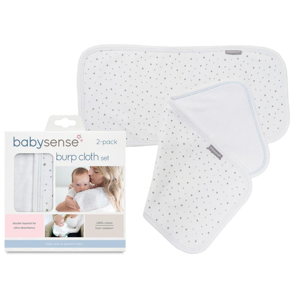 baby sense burp cloth set (2-pack)