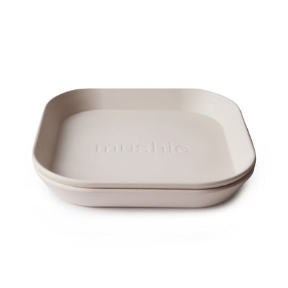 Mushie Dinnerware Plate Square (2 Pack)