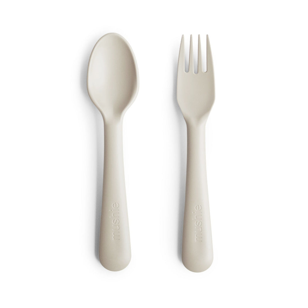 Mushie Dinnerware Fork & Spoon Set