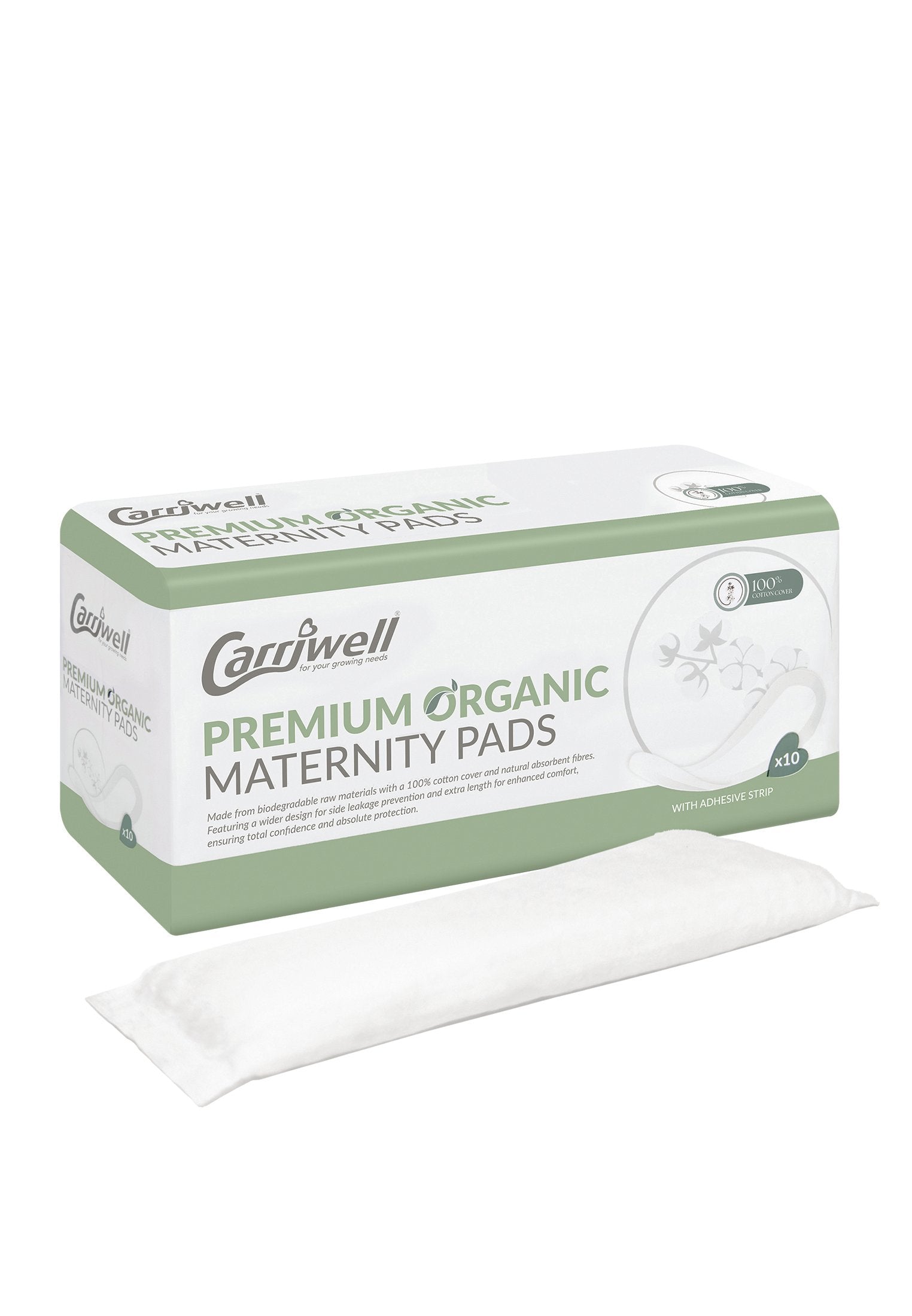 Carriwell Premium Organic Maternity Pads 10's